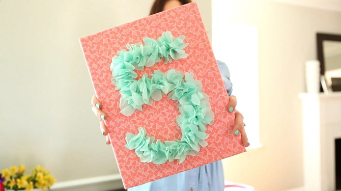 A Birthday to Remember: How to Make A Tissue Paper Birthday Number Sign